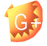 an image of bright orange with the letter g+ for google+