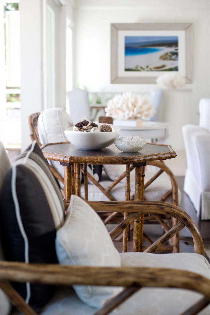 the same coastal interior with a blurred framed limited edition print of smiths beach