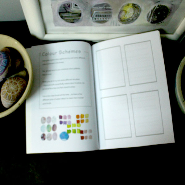 a photo of the workbook opened up showing an inside page