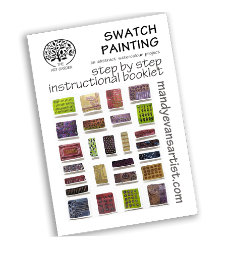 a shot of the swatch painting workshop booklets