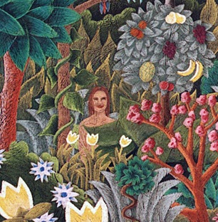 a closeup of the jungle picture coloured pencil drawing which shows Mandy