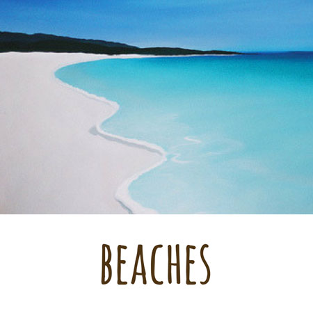 another of Mandy Evans Artists seascapes which shows the crystal blue waters and the headland of Dunsborough Western Australia