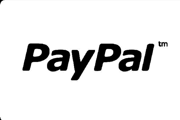 the black paypal text on a white background